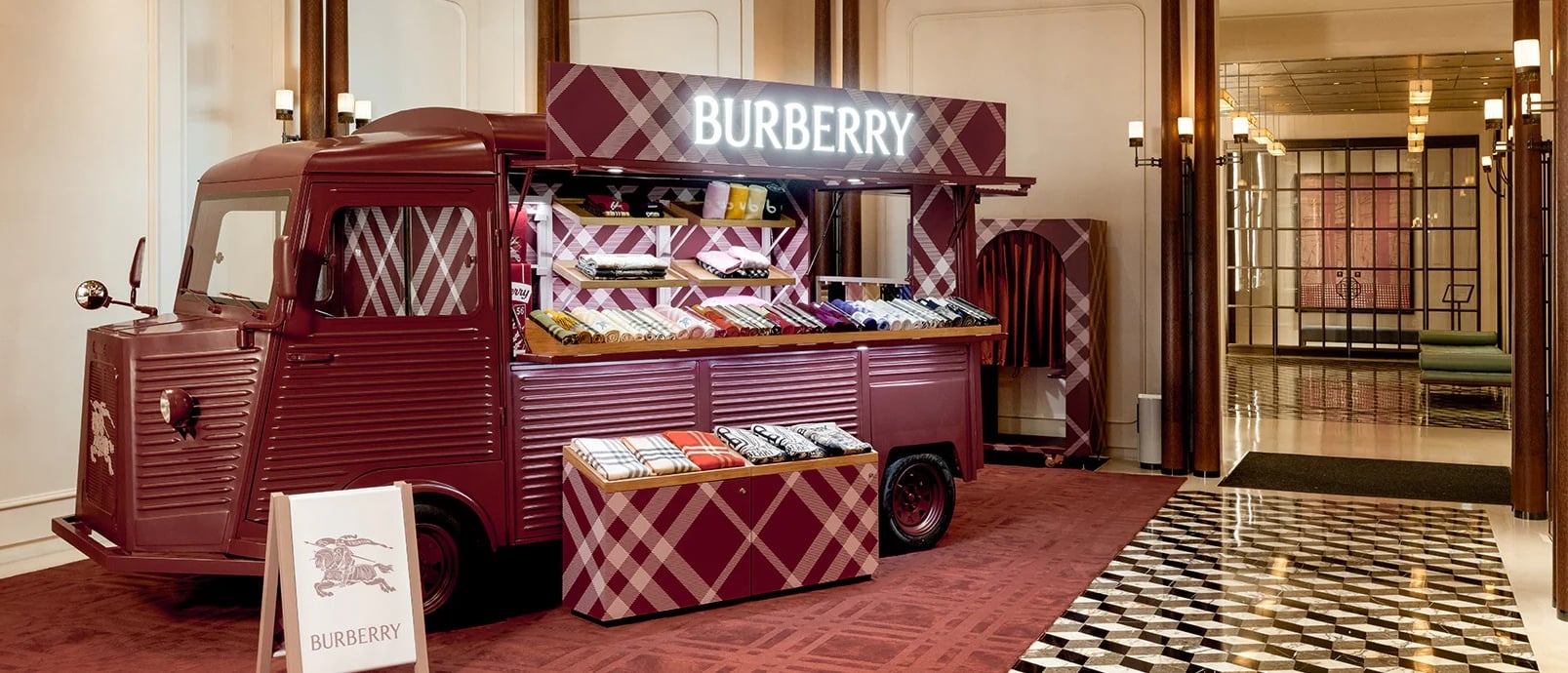 Burberry Brings First Burberry Scarf Truck to Rosewood Hong Kong