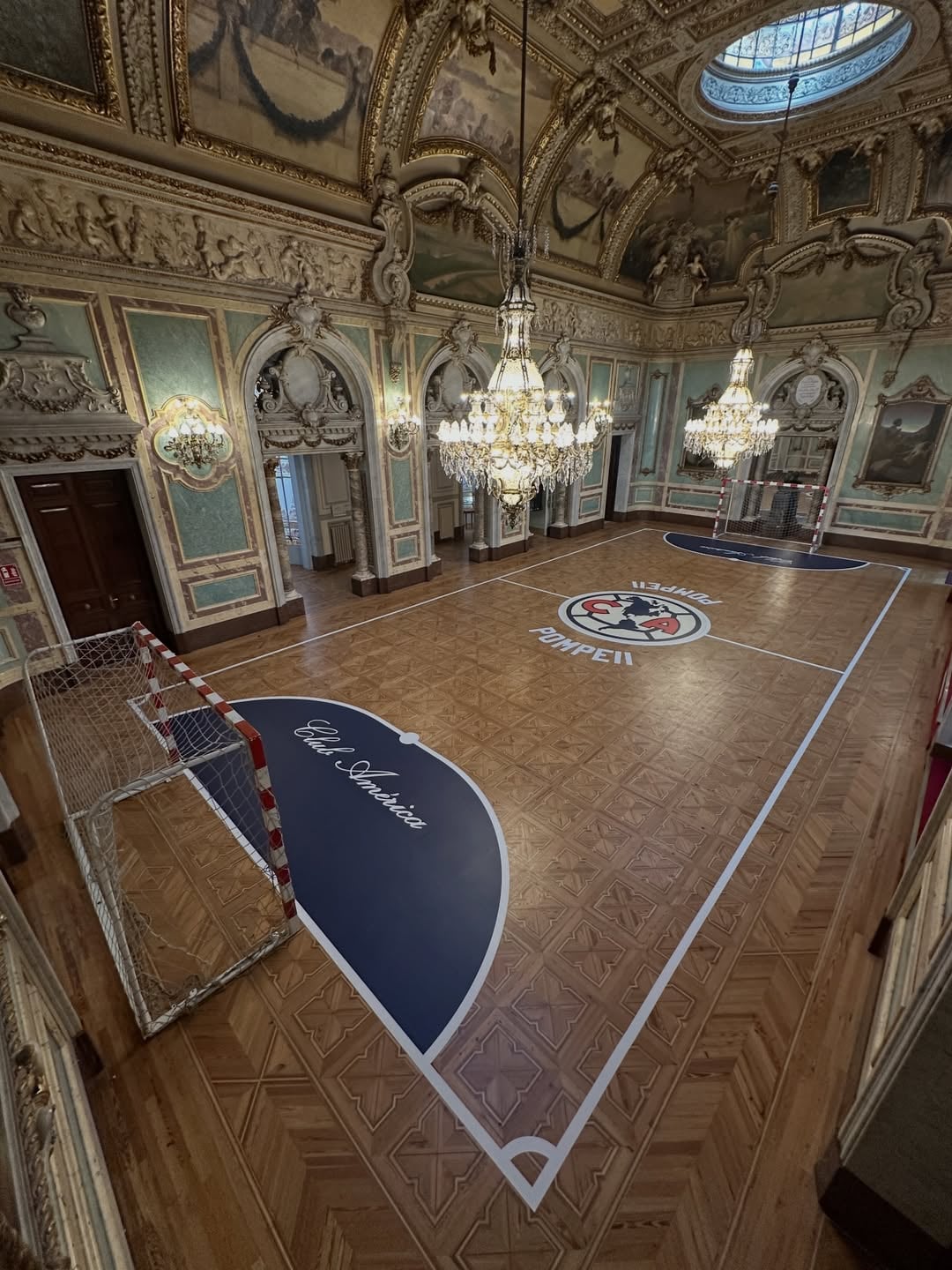 Pompeii and Club América Built a Futsal Court Inside Madrid's Real Casino de Madrid