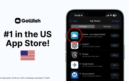 GoWish Breaks Records as 155,403 US Downloads Propel It to No. 1 in App Store