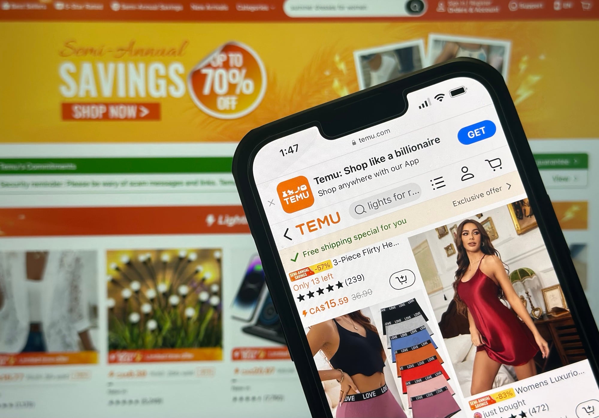 Report: 20% of Americans shop on Temu at least once a week